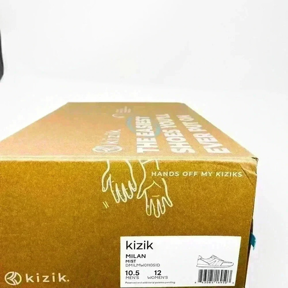 BRAND NEW IN BOX Kizik Milan Men's  Sneaker Mist Grey and White Color Multiple - Picture 9 of 11